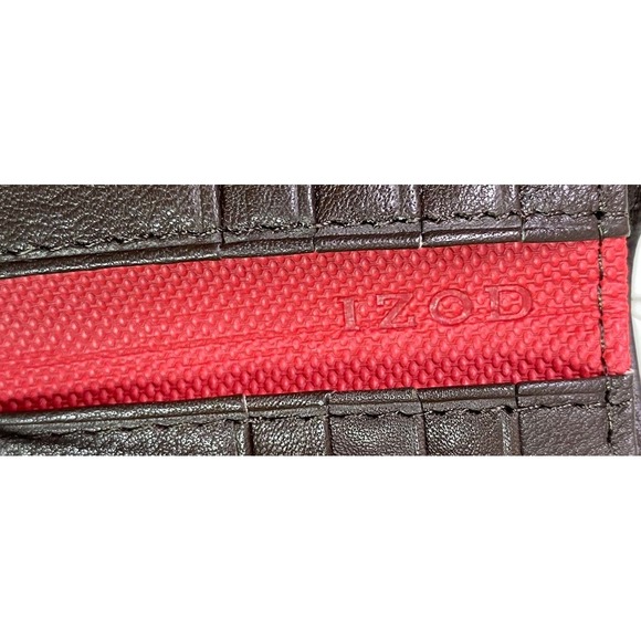 IZOD Genuine Leather Brown Bifold Wallet Cash ID Credit Card NEW 3.5x4.5" - Picture 7 of 8